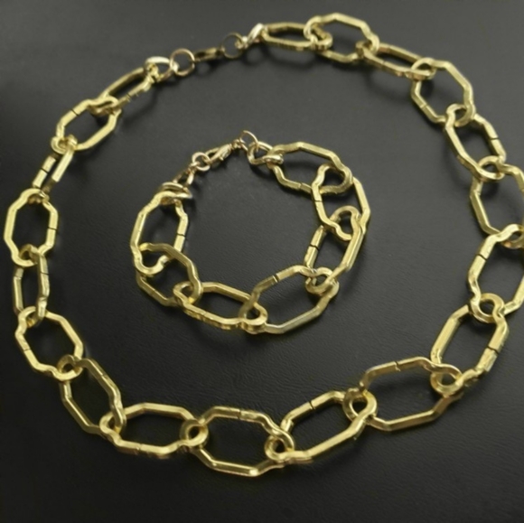 New Chunky Necklace & Bracelet Set - Picture 1 of 2